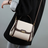 2025 new trendy high-end fashion explosion portable shoulder bag leather women's bag messenger bag women's large capacity