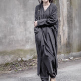 Shan Qian Nianyi design, autumn and winter linen cotton loose style cardigan versatile literary style button coat