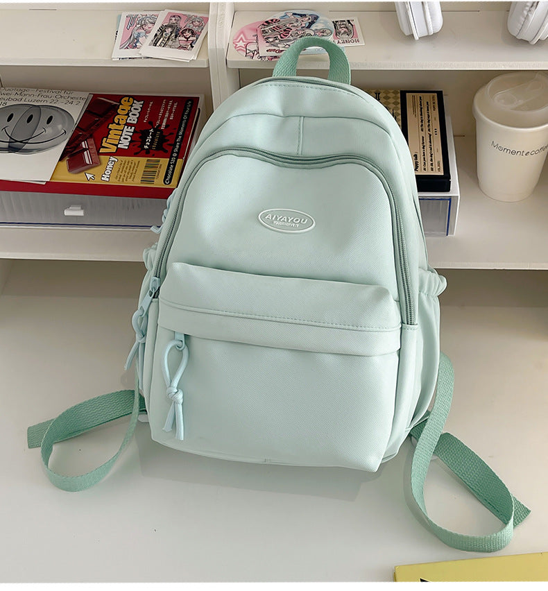 Schoolbag Girl College Students' Backpack Japanese Style All-Matching Niche Student University Style Korean Style Girl Backpack Travel Bag