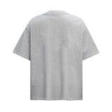 2025 6099 2025n Street 2025 Summer Fake Two-Letter Design Men's Loose Premium Sense Heavy Short Sleeve T-Shirt