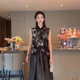 Summer new trend national style embroidered vest 2025 new Chinese light luxury lace vest women N3063