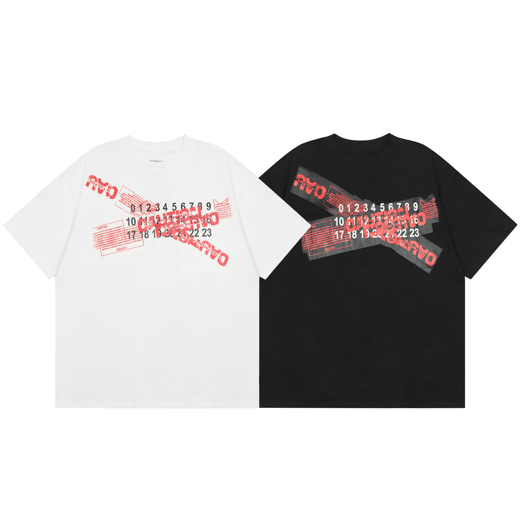 GOOSUDU Exclusive for Cross-Border Maison Margiela Magila MM6 Cotton Double Yarn Men's T-shirt Short Sleeve High Quality in Stock