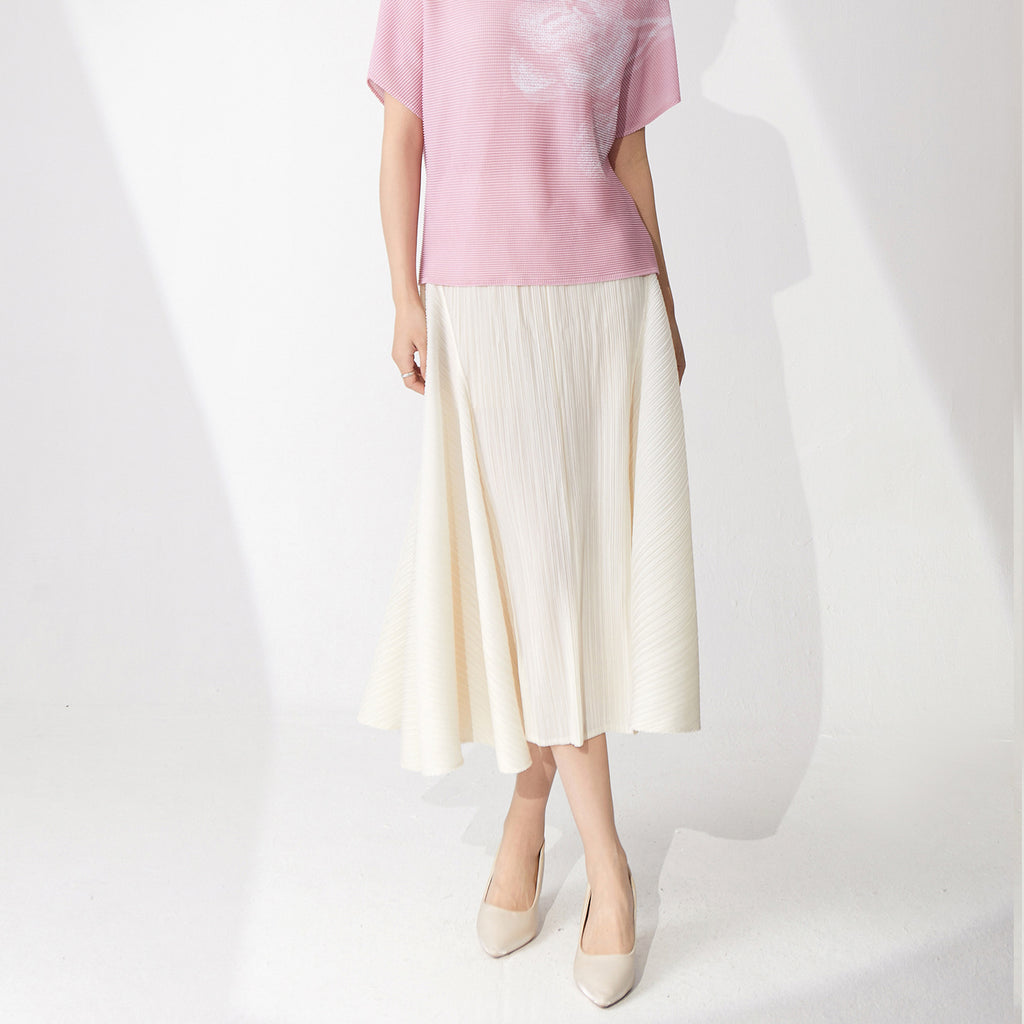 2025 This year's popular popular women's clothing fashion loose irregular medium and long temperament versatile and thin  skirt