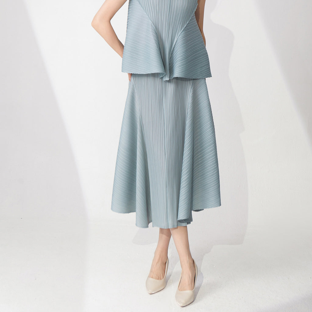 2025 This year's popular popular women's clothing fashion loose irregular medium and long temperament versatile and thin  skirt