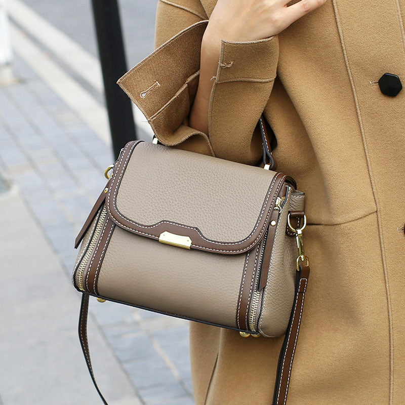 2025 new trendy high-end fashion explosion portable shoulder bag leather women's bag messenger bag women's large capacity
