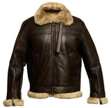 2025 Winter casual zipper zipper digging bag lapel spot middle-aged black solid color real fur fit men's clothing