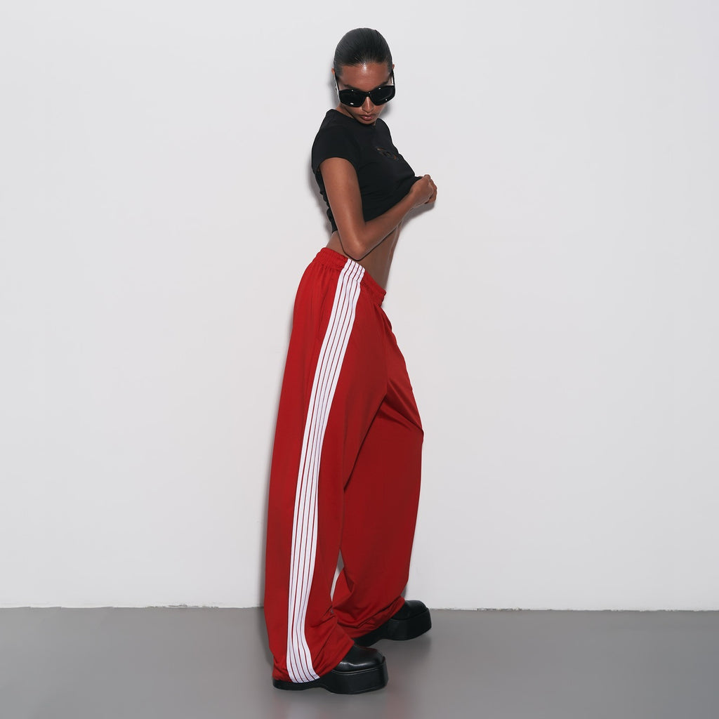 striped lazy casual pants casual pants summer women's high loose fashion tightening trousers ins style