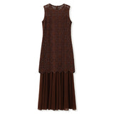 summer fashion rope embroidery splicing dress women's high-end new Chinese style retro temperament design long dress N4025