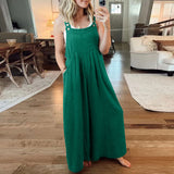 GOOSUDU New Cross-Border HOTan and NEWn Wish Independent Station Women's Clothing Innovative Cotton and Linen Loose Casual One-Piece Wide-Leg Suspender Pants