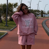 new New n retro street loose sweater set women's ins wind lazy wind sweater two-piece set