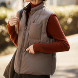 2025 Japanese 95 white goose down stand-up collar down vest women's high-end women's outer wear vest down jacket vest autumn and winter new models