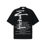 2025 GT105 2025n Street 2025 Summer Abstract Text Map High Sense Design Men's Loose Crew Neck Short Sleeve T-Shirt