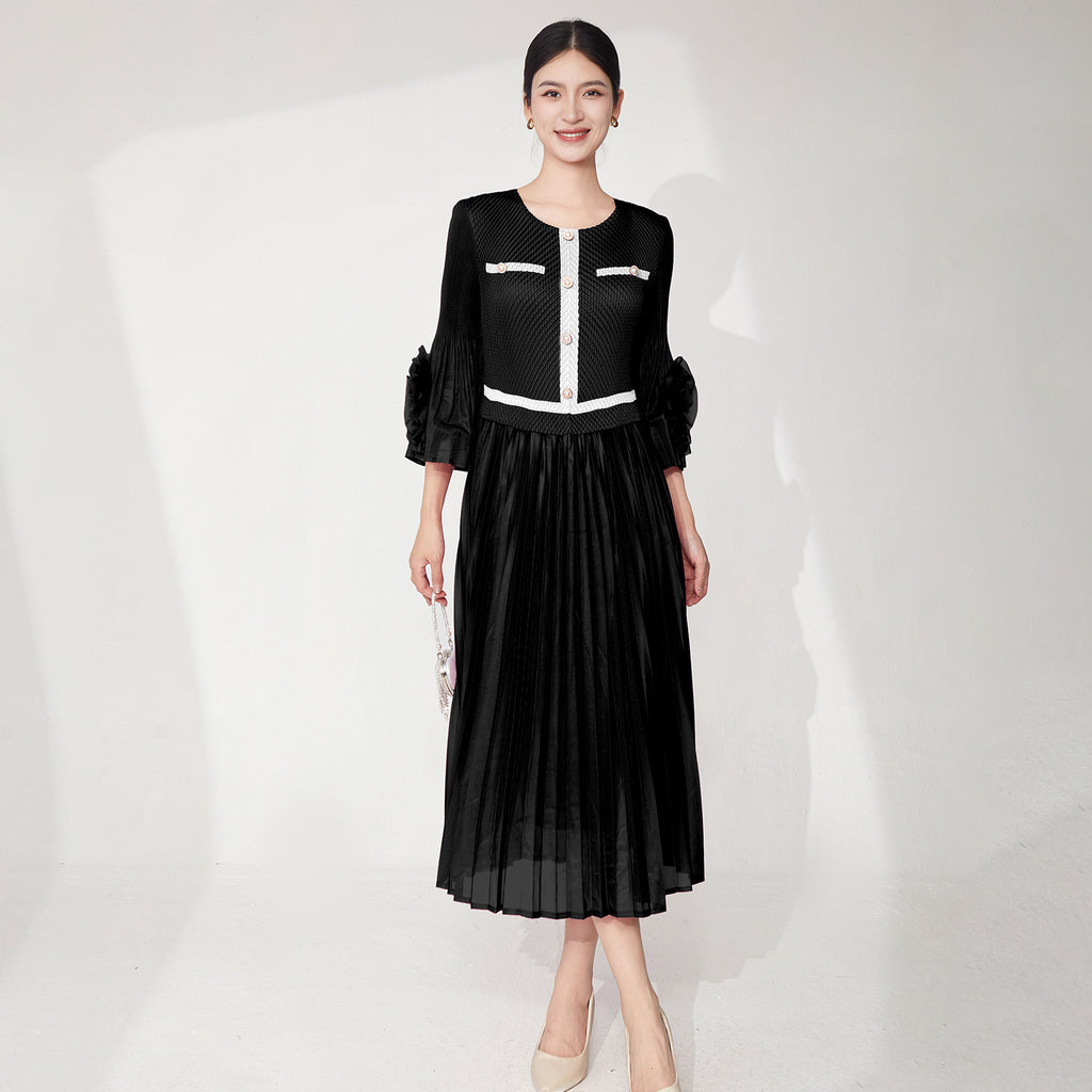 2025 dress women's summer high sense dignified intellectual small fragrant temperament a word skirt medium and long versatile skirt tide