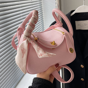 GOOSUDU 2025 High-end Boston pillow bag casual versatile messenger bag women's popular new soft leather niche design shoulder bag