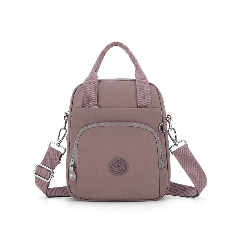 Cross-Border Lightweight Multi-Layer Pocket Middle-Aged Mom Bag New Women's Shoulder Messenger Bag Korean Style Waterproof Nylon Cloth Bag Fashion
