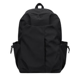 Simple Trendy Schoolbag  Large Capacity Student Backpack Korean Men and Women Solid Color Cross-Border Travel Backpack