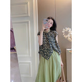 Cotton and linen new Chinese-style diagonal placket-button sleeveless shirt, national style printing retro literary temperament top women