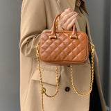 GOOSUDU 2025 popular New Xiaoxiangfeng Rhombus Hand Bag Women's Simple Small Square Bag Shoulder Bag Chain Bag Crossbody Pillow Bag