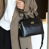 2025 Women's bag popular new versatile high-end messenger bag fashion commuter shoulder bag leather women's bag handbag