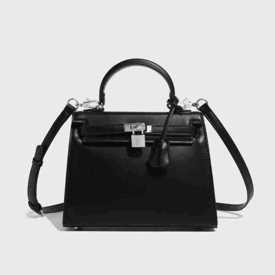 GOOSUDU 2025 New fashion classic splicing canvas second-generation Kelly bag high-end single shoulder oblique span portable women's bag New explosion