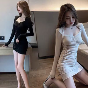 2025 Spring, Summer, Autumn Fashion Sexy Dress Women's Tight Pure Want to Wear inside Hip Skirt Waist-Tight Slimming Base Skirt