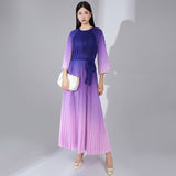 2025 High-end pleated dress women's temperament elegant pleated skirt long high-end sense New Popular trade women's clothing foundry