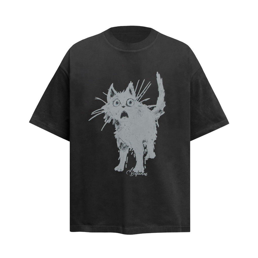 2025 6105 2025n Street 2025 Summer Pattern Printing Design Men's Loose Premium Crew Neck Short Sleeve T-Shirt