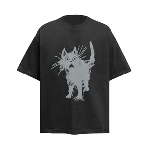 2025 6105 2025n Street 2025 Summer Pattern Printing Design Men's Loose Premium Crew Neck Short Sleeve T-Shirt