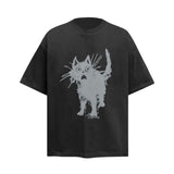 2025 6105 2025n Street 2025 Summer Pattern Printing Design Men's Loose Premium Crew Neck Short Sleeve T-Shirt