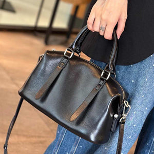 2025 Source factory Boston bag crystal tree haute couture soft cowhide  retro haute couture shoulder body portable women's bag