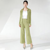 2025 suit women's spring new temperament loose shirt jacket drape straight pants fashion casual two-piece set