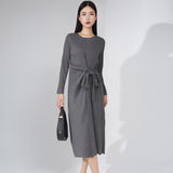 2025 High-end temperament skirt women's clothing spring and autumn new design pleated dress women's medium and long high-end