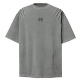 2025 9512 2025n Street 2025 Summer Irregular Design Deconstruction Men's Washed Premium Sense Neutral Short Sleeve T-Shirt