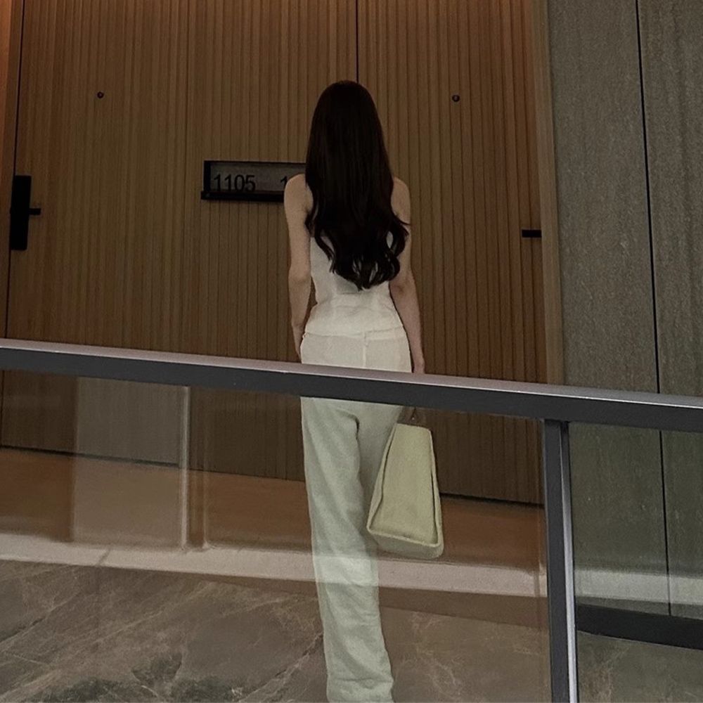 2025 popular summer new design sense fashion Harajuku street versatile slim-fit vest top wide-leg pants set