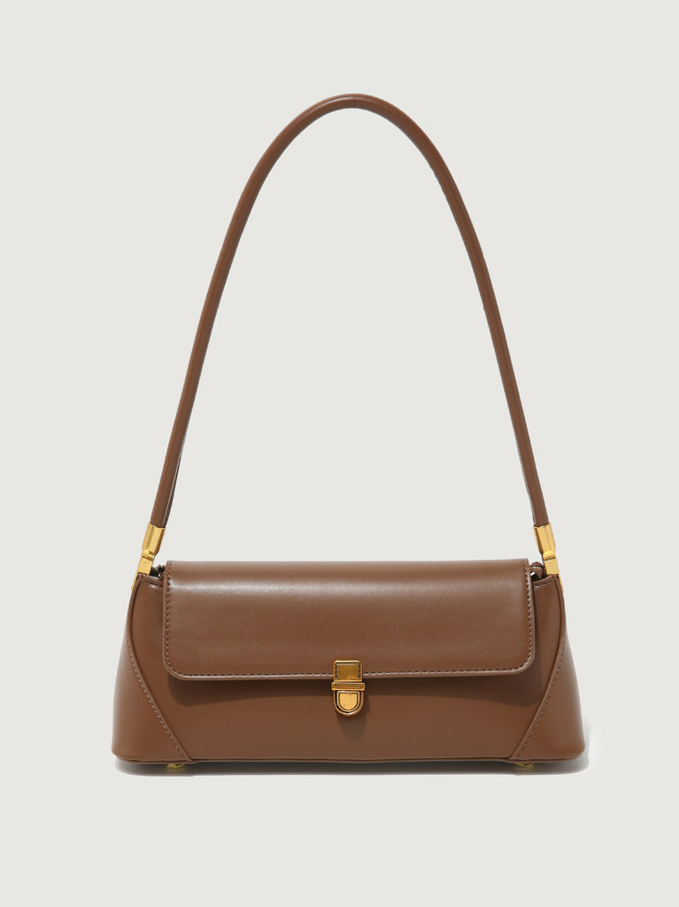GOOSUDU 2025 popular new baguette bag niche design high sense simple black underarm bag texture shoulder bag women can send