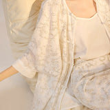 noble daughter touching silk new Chinese embroidery beads temperament salt heavy industry embroidery light mature wind jacket M6110