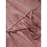 spring and summer new literary and retro loose large size thin dress medium and long seven-quarter sleeve waist skirt