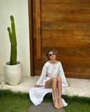 summer new solid color pure desire niche open-ended casual pants suit Spice girl sexy suit  ins style