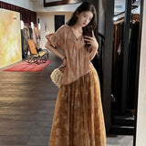 Summer 2025 new high-end national style cut flower diagonal dress femininity light luxury fashion dress N3104