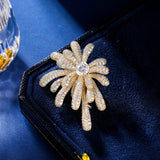 2025 Autumn and winter coats, coats, accessories, corsages, multi-purpose fixed pins, zircon inlaid high-end bright fireworks brooch