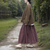 Shan Qian Nianyi, Spring and Autumn Texture Combed Cotton Skin-friendly Simple Cardigan Loose Versatile Buckle-Free Lace-Up Short Jacket