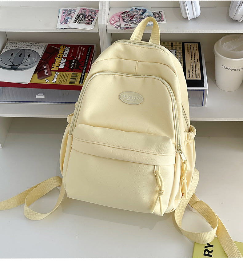 Schoolbag Girl College Students' Backpack Japanese Style All-Matching Niche Student University Style Korean Style Girl Backpack Travel Bag