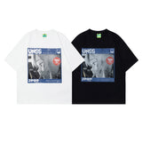 2025 T1088 2025n Street 2025 Summer Comic Beautiful Girl Premium Sense Design Men's Loose Crew Neck Short Sleeve T-Shirt