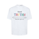 2025 27219 2025n Street 2025 Summer Color Letter Map High Sense Small Neck Design Men's Loose Short Sleeve T-Shirt