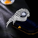 2025 Light luxury high-end coat coat accessories corsage fixed clothes pin design high-end angel wing brooch