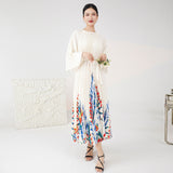 2025 High-end pleated dress women's temperament elegant pleated skirt long high-end sense New Popular trade women's clothing foundry