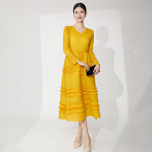 2025 Hot Trade  Dress Women's Summer High Temperament Design Loose Large Size Lace-up Skinny Fashion Long Skirt