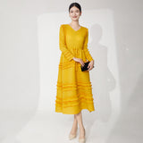 2025 Hot Trade  Dress Women's Summer High Temperament Design Loose Large Size Lace-up Skinny Fashion Long Skirt