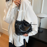 GOOSUDU This Year's Popular Small Bag for Women  New Summer All-Matching Chain Shoulder Messenger Bag Texture Korean Style Bucket Bag