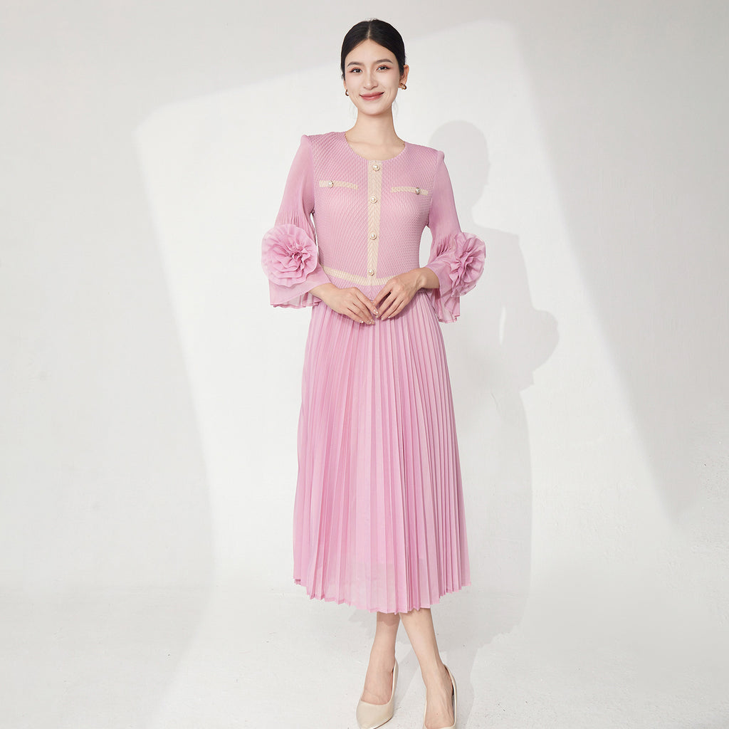 2025 dress women's summer high sense dignified intellectual small fragrant temperament a word skirt medium and long versatile skirt tide